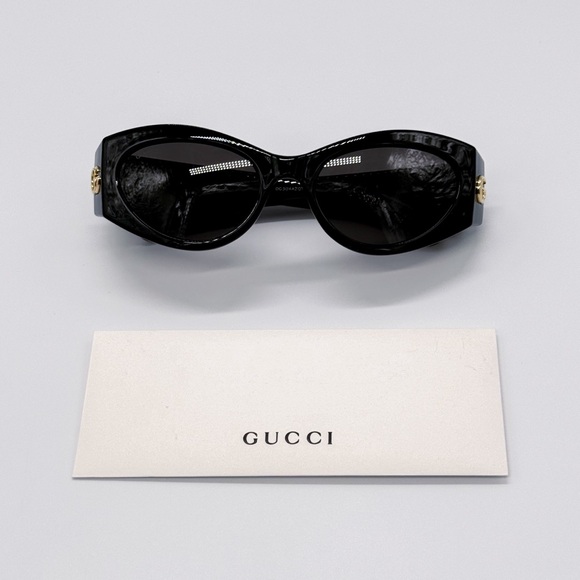 NEW GUCCI GG1401S 001 WOMEN OVAL FRAME SUNGLASSES GUCCI GG1401S - Picture 12 of 13
